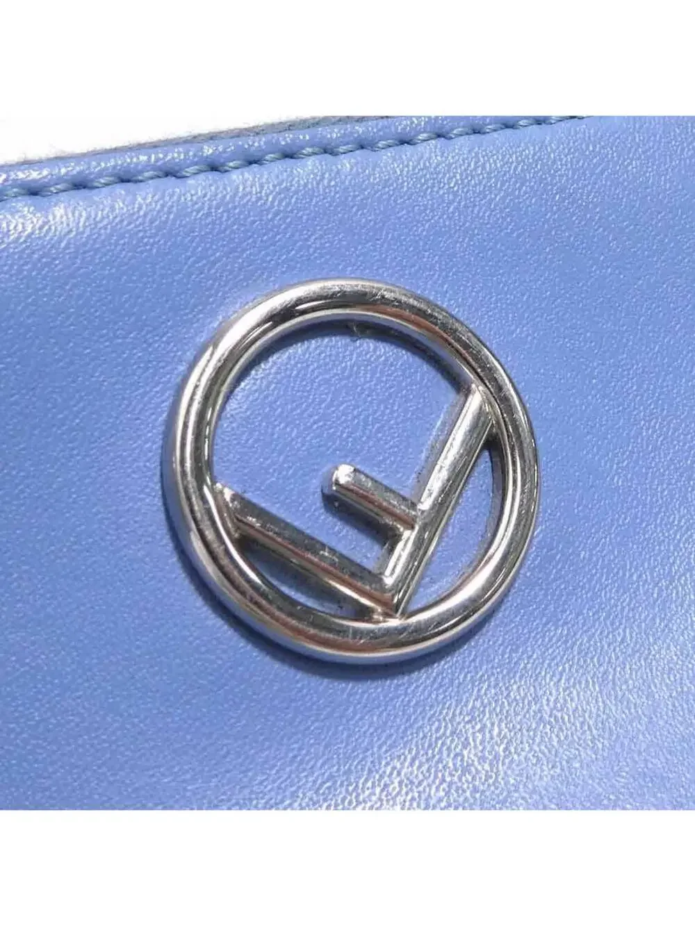 Auth Fendi F Is Coin Purse Case Blue #280388F20B
